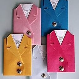 ArtTrails Ethnic Shirt with Stone Shape Money Envelope I Unique and Exclusive Designer Cash Cover I Shagun Envelopes for Weddings, Birthdays and Various other Occasions I Multicolor – Pack of 5-image-21