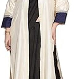 Cream Silk Ethnic Jacket - 8XL | Ethnic Jacket | Jacket for women | Plus size, XS to 8XL-image-38