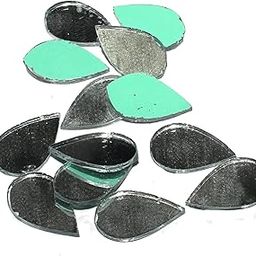 Mahabal Creations Shisha Mirror Frames and Mirrors for Embroidery Work, Crochet, Bohemian, Art & Craft Material, Blouse, Neck Design Making (200 Pcs Drop Shape)-image-47