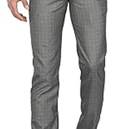 McHenry Mens' Regular Fit Poly Blended Checkered Formal Trousers-picture-13