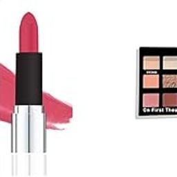 FLiCKA Tomato Bullet Matte Lipstick| Nontransfer Lipstick, Waterproof, Hydrating, Moisturizing, Upto 6Hrs, Shade 25, 4g COSMETICS GAME OF COLORS EYESHADOW PALETTE ON FIRST THOUGHT-image-29