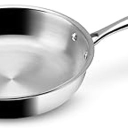 VAYA Hautechef Triply Stainless Steel Fry Pan, 20cm, 1L, Induction & Gastove Compatible, Non-Stick 3-Layer Steel Frying Pan for Healthy Cooking, 100% Toxin-Free-image-58