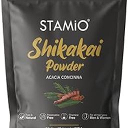 STAMIO Shikakai Powder 250 gm for Hair Wash, Pack, Mask, Shampoo, Scalp Care | Seedless Dried Acacia concinna | Natural Cleanser Conditioner | All Hair Types | In Pouch 8.82 oz-image-91