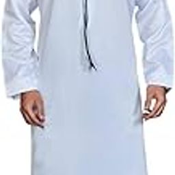 Men's White Omani Jubba Thobe – Arabic Jubba Thobe with Embroidered Chest Design – Traditional Islamic Kandura Elegant Long Sleeve Jubba-image-43