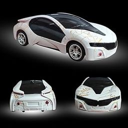 KAIJUN Rechargeable Remote Control Car for Kids – 3D Lights, Flash Wheels, Sound Effects, Turbo Boost, USB Charging | Gift Toy for Boys & Girls Ages 4–10 (6328 Design, White)-image-72