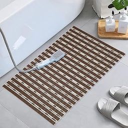 JUGTE PVC Shower Mat Anti SlipShower Mat, Bathtub Mat with Suction Cups and Drain Holes, Anti-Skid Plastic PVC Rubber mats for Floor mat (PVC Brown)-image-25