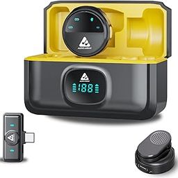 Audio Array AM-W20 Magnetic Wireless Lapel Microphone Set | One Touch Smart Noise Reduction | 48KHz/24Bit Hi-fi Recording | 50M Range | 800mAh 48Hrs Long Battery Backup | Vlogging, Podcast, Streaming-image-41