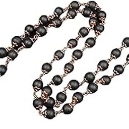 ishaSpirituals Shaligram Mala Original 54+1 beads Certified for Men and Women Copper Capping Shaligram Gandaki River Mala, Shaligram Stone Jaap Japa Mala-image-89