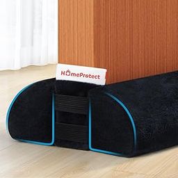 Under Door Draft Stopper 36 Inch Adjustable for 30" 32" 34" 36" 90°Twin Triangle Draft Blocker for Bottom of Door Large Gap Draft Guard Door Seal Strip Home Dorm Room Essential Black-image-83