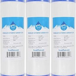 3-Pack Replacement for Compatible with ThePerfectWater VL2SG55 Granular Activated Carbon Filter - Universal 10-inch Cartridge Compatible with ThePerfectWater Value Line 2 Stage Water Filter-image-54