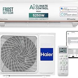 Haier 1.5 Ton 4 Star AI Climate Control Smart Split AC (5250 Watts, Copper, Wi-Fi, 4-Way Swing, Triple Inverter, 7 in 1, Frost Self Clean, HD Filter, Cools at 60°C - HSU18K-PYAIR4BN-INV, White)-image-88