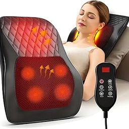 ExtraLux Shiatsu Neck and Back Massager with Heat,Electric Deep Tissue Kneading Neck and Shoulder Massage,Best Gifts for Women Men Mom Dad Mothers Fathers Day Birthday Gift (Back Massager with Heat)-image-55