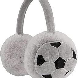 Kids Winter Earmuffs Football Design Winproof Ear Cover for Boys Girls Woolen Plush Casual Sport Ear Warmer Men & Women (Freesize)-image-12