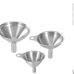 5X Stainless Steel Mini Kitchen Funnel Set Portable for Kitchen Spice Liquid-image-92