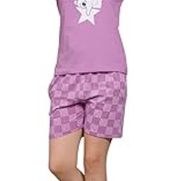 Cotton Night Suits, Relaxed Fit Night Suit for Women, Night Wear, Lounge Wear Set for Women - Top & Shorts Set-image-83