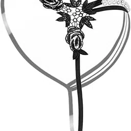 snappsy Lady Open Crotch Crotchless Panties Low Rise Hollow Flower Thongs Black-picture-15