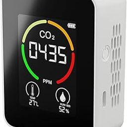 Sunydog Indoor Portable CO2 Detector Multifunctional Thermohygrometer Home Digital Air Detector Intelligent Air Quality Analyzer Household Air Pollution Monitor-10