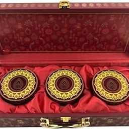 KRAFTIN STUDIO - 3 Jar Mahroon – Mahroon – Mdf Wooden Box – Gift Box | Decorative Storage | Kitchen Organizer | Spice Jar Set | Diwali Gift | Handmade-image-26