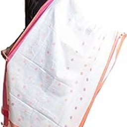 Women's Bhagalpuri Handwoven Semi Linen Dupatta (Stole), Free Size-17