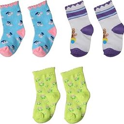 Baby Girls Colourful Cotton Socks Pack of 3-image-29