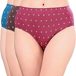 Women's High Waist Full Coverage Printed Stretch Cotton Hipster Panty (Pack of 3)-image-10