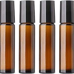 Devinez Multipurpose Amber Color Roll On Glass Bottle with steel Ball, 10 ml with Black Cap (Pack of 4), for Beauty, Essential Oils, Blends, Skin Care, Travel, Toners, Cosmetic & DIY-image-41