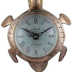 Brass Tortoise Wall Clock – Vintage Roman Numerals, Antique Look Metal Timepiece for Home Décor & Vastu Gift, Hanging Analog Clock (4 inch) – Unique Decorative Timepiece for Home, Office & Gifting-image-28