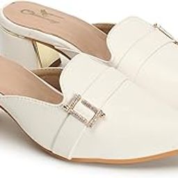 Women’s PU Block Heel Mules – Slip-On Closed Toe Dress Mules with Comfortable Cushioned Insole – Elegant Casual Heeled Shoes for Office, Party, or Everyday Wear-12