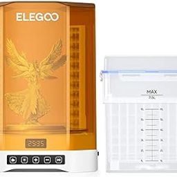 ELEGOO Mercury Plus 3.0 Larger Wash and Cure Station, Resin Curing Machine for LCD/SLA/DLP 3D Printing Models, Best for Saturn, Mars 3D Printer, Washing Size of 230 * 135 * 260mmm-image-5