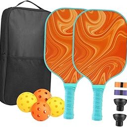 THE STYLE SUTRA® Pickleball Paddles Set Nonslip Fiberglass Rackets for Yard Enthusiasts Women Orange | Sporting Goods | Tennis & Racquet Sports | Tennis | Racquets-image-57
