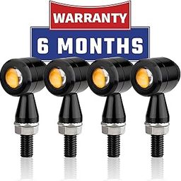 OBEROI'S TRADERS Bullet Shape Front/Rear Turn Signal Led Indicator Fog Light | Spot Light Universal For All Bikes (Pack Of 4, Black)-18