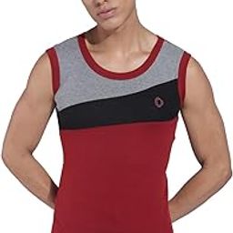 Men's Solid Cotton Gym Vest (Colour May Vary)-image-97