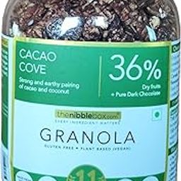 thenibblebox Cacao Cove Granola, 500g Jar [36% dry fruits, gluten free, vegan friendly, no refined sugar]-21