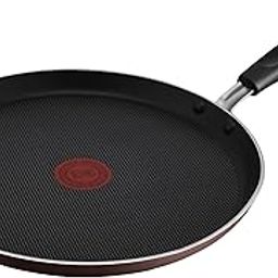 Tefal Day by Day Non Stick Tawa, Smart Thermo Signal Temperature Indicator Technology, Titanium Coating, Black, 28cm - DBDT28-image-1