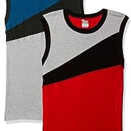 Men's Plain Vest (Color & Prints May Vary) (Pack of 2)( RFLHKV72PF2P00090_Assorted_90 Cm)-20