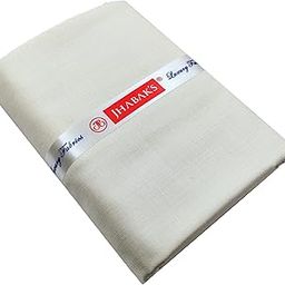 Premium Unstitched Shirt Fabric for Men Cotton Blend Material 2.25m Shirt Piece Cloth (Cream, Free Size)-image-34
