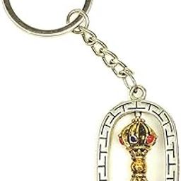 ASTROGHAR Tibetan Buddhist Auspicious Dorje Vajra Lucky Charm Amulet Key chain Key Ring For Car Home And Bike Key Chains-image-0