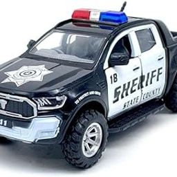 Amisha Gift Gallery Beige and Black Police Car Toys for Kids Emargency Cars Toy Model Pull Back Car Toys for Kids | Toy Vehicles 4X4 Pickup Truck for Boys and Girls Colour As Per Availability-24
