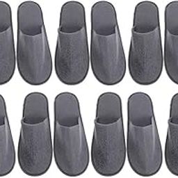 Kalpana's disposable slipper for bathroom slippers for hotel spa clinic home use and throw washroom slipper for guest Red Terry Towel anti slip Non-Slip bath travel slippers(5 pair)-42