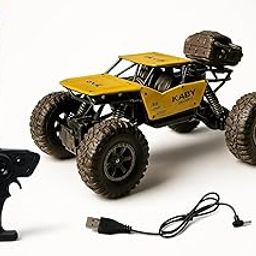 JoyBox RC Rock Crawler Monster Truck, 2WD Remote Control Car, Off-Road Vehicle with Battery, Black, Blue & Gold-28