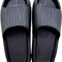 stylish black grey and white line degine EVA chappal breathable antiskid open back water resistant slider made for gents and boys-image-4