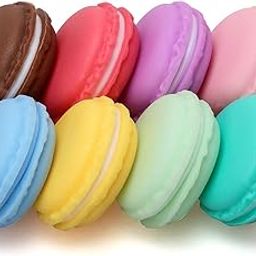 DIANZHU Macaron Case, Mini Macaron Box, Macaron Cute Pill Box, Colorful Macaron Jewelry Storage Box, Shape Storage Box Candy Cute Pill Organizer Case Container(8PCS)-28