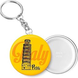 Pisa I Italy I Europe I World Landmarks Key Chain (Plastic, Multicolor, 44MM)-36