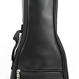 The Melod Ukulele Gig Bag Havey Padded Carrying Leather Look with Shoulder Strap and Front Pocket Jet Black (Jet Black)-image-91