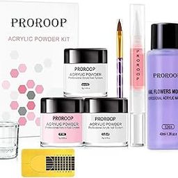 Kiyaan 8 in 1 Nail Art Kit - Acrylic powder and monomer Liquid 40ml, Crystal Powder, glass cup and Cuticle Revitalizer Oil (pen Oil brush) tools Set(acrylic powder - clear 15g , white 15g , pink 15g)-picture-52