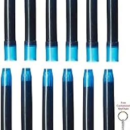 Pilot classic Pen Cartridge Blue ink Pack of 12 pcs for V7 with Key-Chain-picture-18