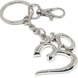 Spiritual Aum Om Keyring Keychain for Bike Car House Office Home Keys Silver Keychain-image-58