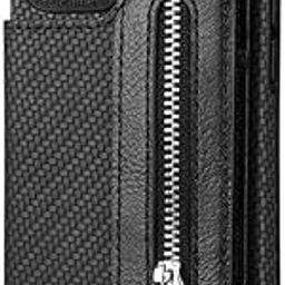 Phone Card Holder | Adhesive PU Leather Stick-On Phone Card Holder Wallet Stand | Flip Wallet Case with Zipper Card Slot Pocket (Multicolor)-11