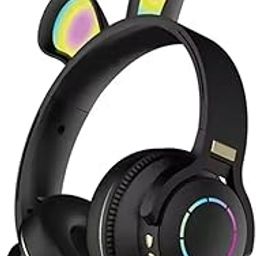 Wireless Bluetooth Headphones For Kids | Rabbit Ears | LED Light | Foldable | Gifts For Kids | Stereo Over Ear With Microphone | Call Function | TF Card | IPhone | IPad | Android | Laptop | PC | Black-picture-7