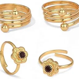 aanyacentric Combo of 2 Pair Toe Rings Adjustable, Trendy & Fashion Accessories for Women-picture-19